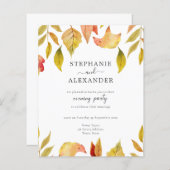 予算紅葉結婚の夕べQR招待状 (正面/裏面)