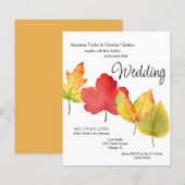 予算紅葉結婚式招待状 (正面/裏面)