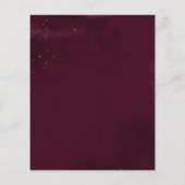 予算紅葉花バーガンディ結婚式の招待 (裏面)