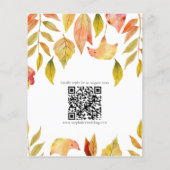 予算紅葉QRコードRSVPカード (裏面)
