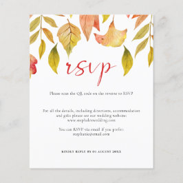 予算紅葉QRコードRSVPカード