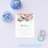 予算紙チラシ |ピンクのフローラ結婚に感謝 チラシ (シングル)