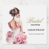 予算素晴らしに関す結婚るガウンブライダルシャワー スパークリングワインラベル (シングルラベル)