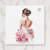 予算素晴らしに関す結婚るガウンブライダルシャワー フェイバータグ (裏面)