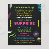 予算素晴らし全体80年代パーティの招待状 (正面)