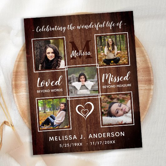 予算素朴お祝いOf Life 5 Photo Memorial