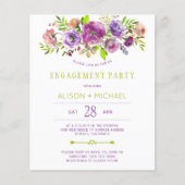 予算素朴なフローラ婚約パーティ招待 (正面)