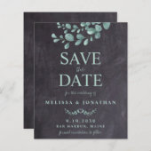 予算素朴のユ結婚ーカリプタス日付を保存 (正面/裏面)