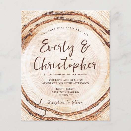 予算素朴の木材結婚カットスライスのカスタマイズ可能 (正面)