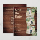 予算素朴の葉の写真QRコード日付の保存 (正面/裏面)