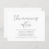 予算素朴を朝から結婚式招待状 (正面/裏面)