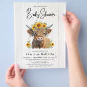 予算素朴フローラカウブライダルシャワー招待 チラシ (手)