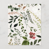 予算素朴フローラstag〔雄ジカの〕枝角結婚式の招待 (裏面)