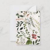 予算素朴フローラstag〔雄ジカの〕枝角結婚式の招待 ノートカード (裏面)