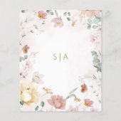 予算素朴ワイルドフラワーウェディング日付の保存 (裏面)