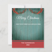 予算素朴ヴィンテージホリデー写真クリスマスカード (裏面)