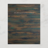 予算素朴保存日付婚約ウッドランド (裏面)