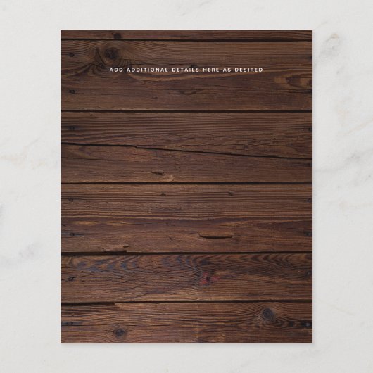 予算素朴写真コラージュ日付を保存する木材 (裏面)