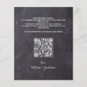 予算素朴写真QRコード結婚式の日付を保存 (裏面)