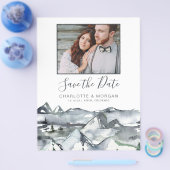 予算素朴山の水の色の保存日付 チラシ (シングル)