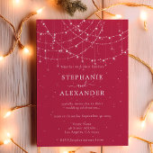 予算素朴文字列ライトマゼンタウェディング招待