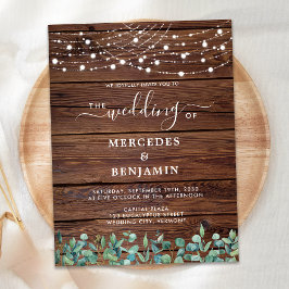 予算素朴文字列ライトQRコード結婚式の招待