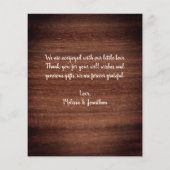 予算素朴新生児4写真誕生ありがとう (裏面)