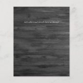 予算素朴日付の保存婚約木材の薄い チラシ (裏面)