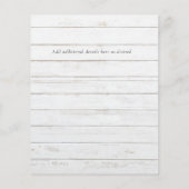 予算素朴日付の保存婚約 チラシ (裏面)