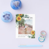 予算素朴日付ひまわり素朴薄い チラシ (シングル)