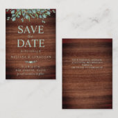 予算素朴木材の緑の日を保存 ノートカード (正面/裏面)