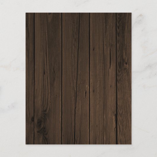 予算素朴木材の緑の結婚式の日付を保存 (裏面)