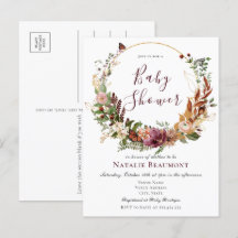 予算素朴秋フローラと緑のベビーシャワー