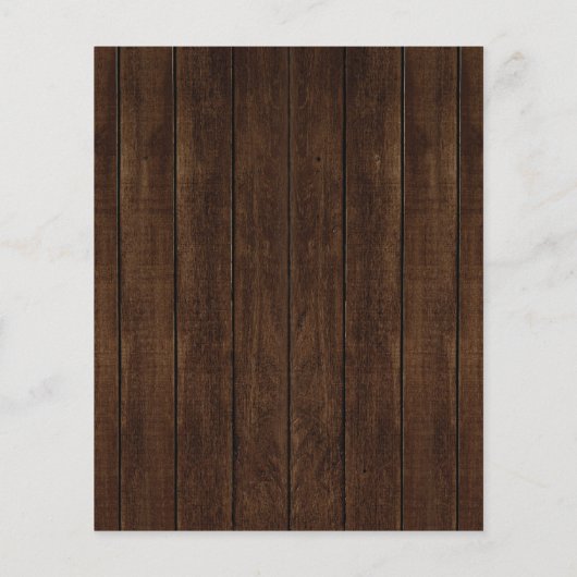 予算素朴秋フローラ結婚式招待状 (裏面)