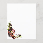 予算素朴秋フローラ結婚式招待状 (裏面)