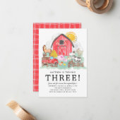 予算素朴納屋周囲の庭動物キッズファーム誕生日 ノートカード (正面/裏面インサイチュ)