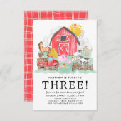 予算素朴納屋周囲の庭動物キッズファーム誕生日 ノートカード (正面/裏面)