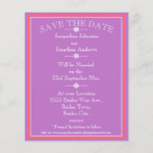 予算素朴結婚式の日付の保存 (裏面)