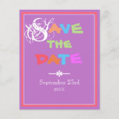 予算素朴結婚式の日付の保存 (正面)