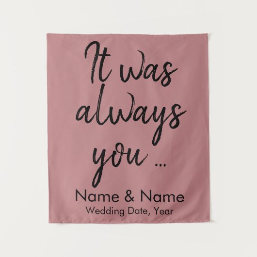 予算素朴結婚式の背景 タペストリー (正面)