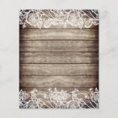 予算素朴結婚式招待状。飛び出す人 チラシ (裏面)