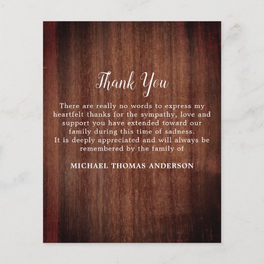 予算素朴葬儀3写真悔やみや弔慰ありがとう (裏面)