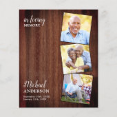 予算素朴葬儀3写真悔やみや弔慰ありがとう (正面)