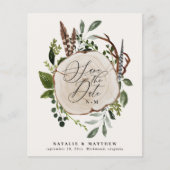 予算素朴農家秋の結婚式保存日 チラシ (正面)