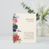予算素朴開花フローラ結婚式招待状 (スタンド正面)
