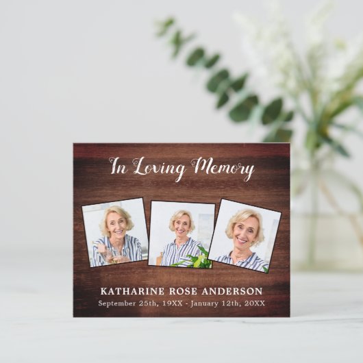 予算素朴3写真葬儀サンキュー悔やみや弔慰 (スタンド正面)