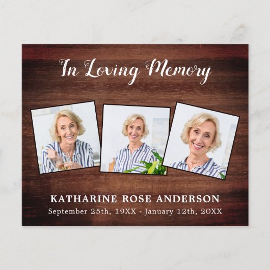 予算素朴3写真葬儀サンキュー悔やみや弔慰 (正面)