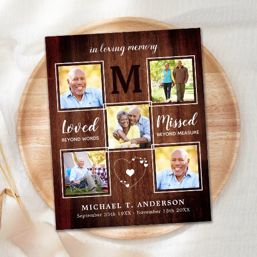 予算素朴5写真コラージュ葬儀