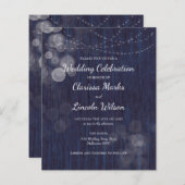 予算素朴《写真》ぼけ味ライト結婚式招待状 (正面/裏面)