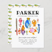 予算素朴O-Fish-alリールおもしろい魚釣り誕生日 (正面/裏面)